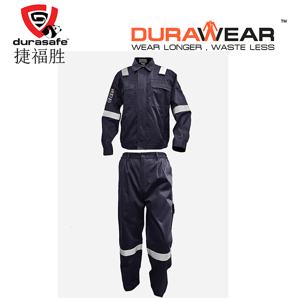 FLAMEBUSTER JP Antistatic FR Cotton Zip Jacket & Pants Navy