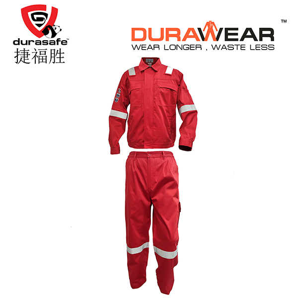 FLAMEBUSTER JP Antistatic FR Cotton Zip Jacket & Pants Red