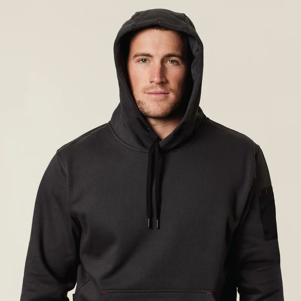 HARD YAKKA G19326 Foundations Brushed Fleece Hoodie Charcoal